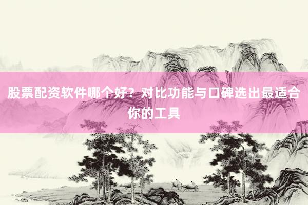 股票配资软件哪个好？对比功能与口碑选出最适合你的工具