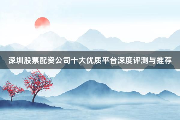 深圳股票配资公司十大优质平台深度评测与推荐