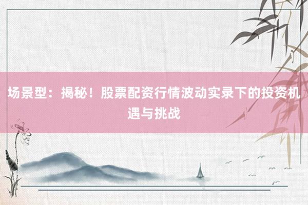 场景型：揭秘！股票配资行情波动实录下的投资机遇与挑战